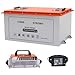 CHINS Smart 36V 150AH Bluetooth LiFePO4 Battery Lithium Battery Perfect for Golf Cart, Trolling Motor, Marine, Built-in 200A BMS, Includes 36V 25A Charger and Battery Monitor, Peak Current 1000A