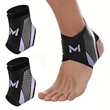 Lightweight & Breathable Ankle Support, Compression Sports Ankle Brace, Unisex Ankle Support Sleeve, Ideal for Basketball, Fitness, Sports & Daily Training (Purple, 2 pcs)