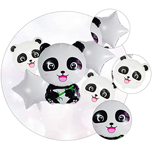 Gadpiparty 10Pcs Panda Star Party Balloon Decor Large Panda Aluminum Foil Balloons Set Jungle Animals Theme Birthday Baby Show Party Decorations For Babies Kids Adults #TOP2