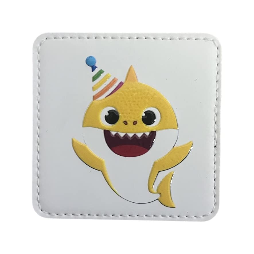 BlackBork Cartoon Patches (Yellow Shark W/Birthday Hat)