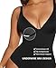 FeelinGirl Plus Size Bodysuits for Women Thong Shapewear Tummy Control Body Suits Deep V Neck Body Shaper, Black, 3XL