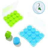 12 paires de bouchons d’oreilles en silicone, malléables et réutilisables, pour dormir, étudier, travailler et nager, réduction du bruit et protection contre l’eau, enfants et adultes