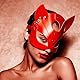 YIOTMOP Halloween Leder Catwoman Maske Damen Fetisch Bdsm Bondage Maske Männer Erotische Masken Sexy Augenmaske Katzenmask Augenbinde für Frau Sex Sm Sexspielzeug Rave Outfit Cosplay