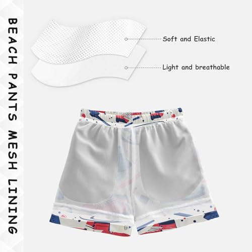 Pigsaly Boys Swim Trunks Hockey Polka Dots Boys Board Shorts Swimsuit Swimwear Summer Bathing Suit 4T4