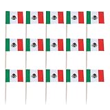 NUOBESTY mexiko Flagge mexikanische Flagge 100 stücke Cupcake Topper Picks Land zahnstocher Flagge für partydekorationen liefert