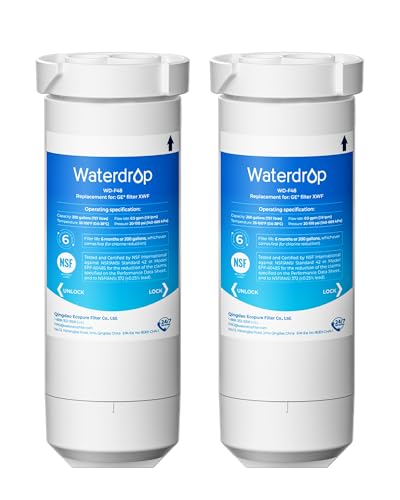 Waterdrop XWF Refrigerator Water Filter, Replacement for GE&reg; XWF, WR17X30702, NSF 42/372 Certified,...