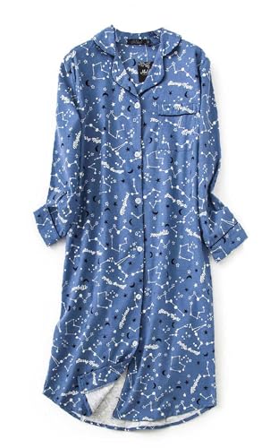 Chemise de nuit longue flanelle coton brossé femme vêtement nuit hiver