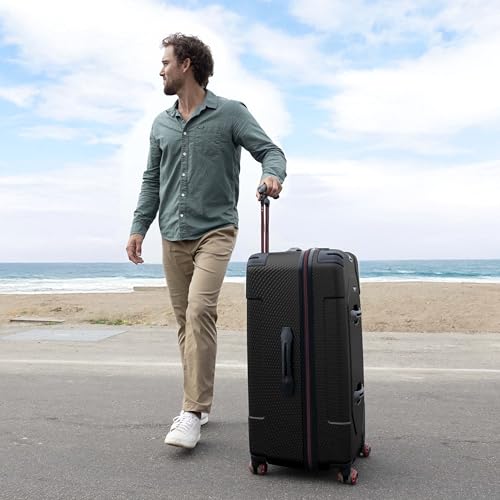 Image of Traveler's Choice Maxporter II Polycarbonate Hardside Trunk with Spinner Wheels, Black, 31-Inch Large Trunk