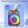 [Newest] Karaoke Machine with 2 Wireless Microphones: Karaoke Speaker Microphones for Adults Kids - Portable Bluetooth Speaker for TV Phone Tablet - Karaoke Gift for Party Outdoor PA Power-Amplifiers #4