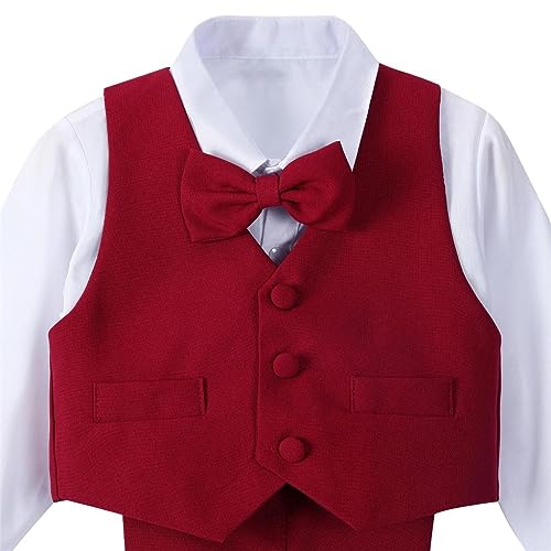 image for Dressy Daisy Toddler Boy' 5 Pcs Set Formal Tuxedo Suits No Tail Weddin