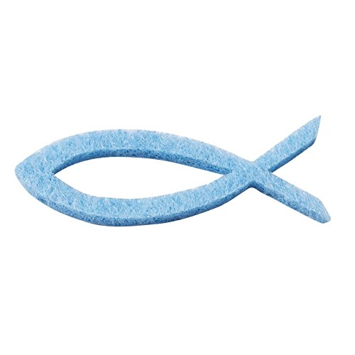 Trendy Felt Fish Light Blue Approximately 44 mm Long