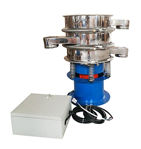 TECHTONGDA Electric Vibrating Sieve Screen Shaker Sifter Machine Stainless Steel for Powder Liquid ?16inch with 30 70 Mesh Screen 2 Layers