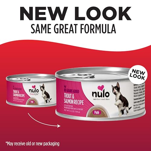 Image of Nulo Trout & Salmon Recipe Pate Wet Canned Cat Food, 5.5 Ounce (Pack of 24)