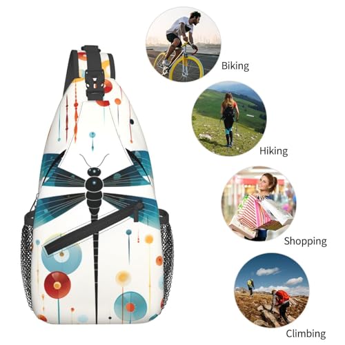 Bolso sling unisex negro resistente para viaje y senderismo miniatura 5