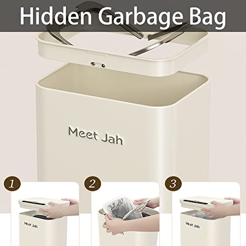 Smart Kitchen Trash Can With Lid, 5.2 Gallon Stainless Steel Automatic Garbage Can, Touchless Waterproof Trash Bin Rectangular Motion Sensor Wastebasket For Bedroom, Bathroom, Office, Living Room(No Battery) #TOP4