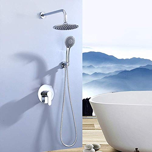 LIUDRPENG. Dusche Wasserhahn Set Verdeckte Brausenset Keramik Ventileinsatz Plating Oberfläche Handbrause Schöne praktische Cover