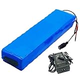 Batería De Bicicleta Eléctrica De 36 V Y 30 Ah con Protección BMS, Batería De Scooter Eléctrico, Paquete De Batería De Iones De Litio 10S2P Impermeable con Cargador T
