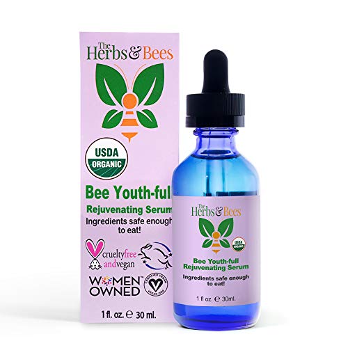 Bee Youth-full Rejuvenating Anti Aging Serum - Face Oil - Reduce Wrinkles Fine-Lines - Age Spot Remover for Face - USDA Approved - Organic - Vegan - Cruelty-Free - Non-GMO - Paraben-Free