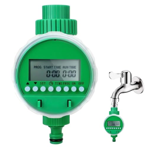 Reamfit Temporizador Irrigação Digital Programável Automático para Economia de Água em Jardins Domésticos, Estufas e Agricultura com Tela de Cristal Líquido