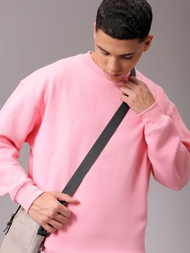 Image of The Indian Garage Co Men Oversized Solid Overhead Crewneck Sweatshirt