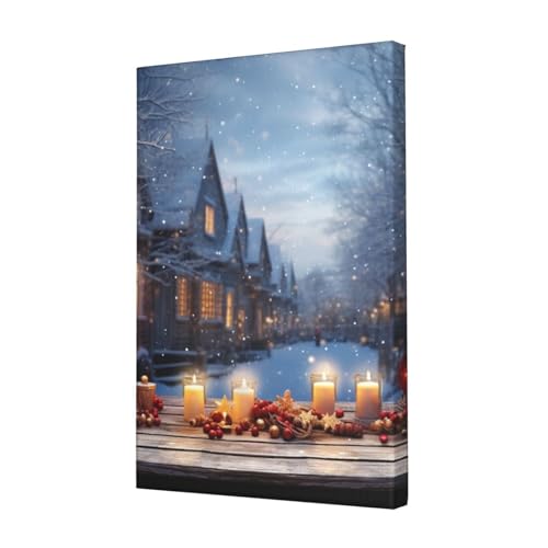 Poster mural à suspendre Noël et décoration intérieur en toile HD 30x45