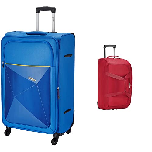 Safari Prisma Trolley Bag, Large Size Blue Suitcase, Wheel