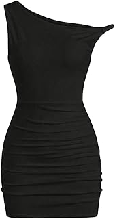 Women's Summer Mini Dresses Off The Shoulder Ruched Bodycon Graduation Dress Sexy Going Out Party Club Outfits - Buy now