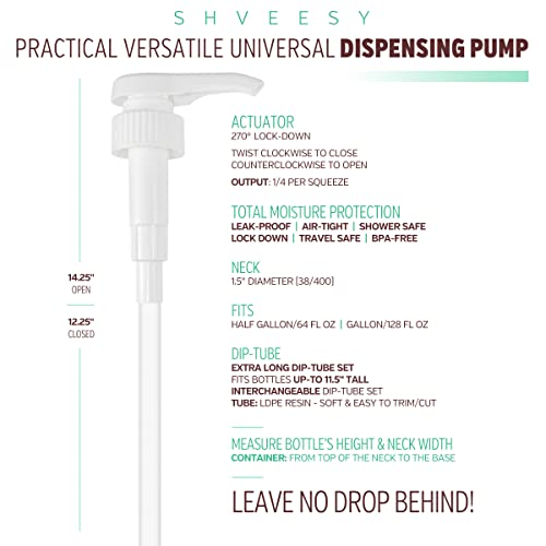 image for Shveesy Gallon Pump Dispenser - for Plastic or Glass Bottles – Heavy