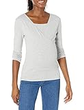 Amazon Essentials Top de Lactancia con Cuello en Pico Mujer, Gris, M