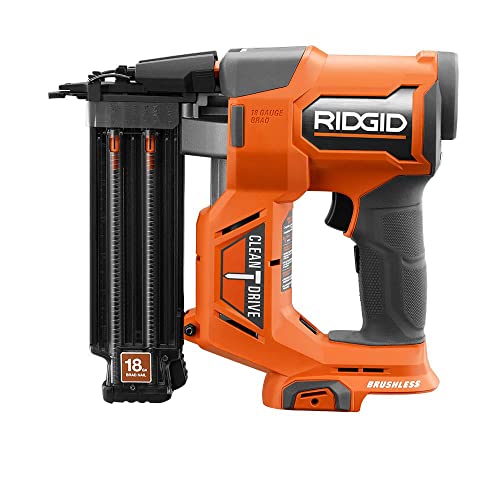 Ridgid R09891B 18V Brushless Cordless 18-Gauge 2-1/8 In. Brad Nailer (Tool Only) With Clean (Renewed) #TOP2