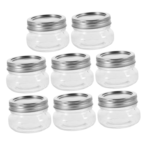 FUNOMOCYA 8 Tarros De Mermelada Tarros De Miel Tarros De Conserva Para Cocina Tarros Pequeños Para Especias Dispensadores Transparentes De Vidrio Para El Hogar