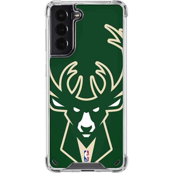 Amazon.com: Skinit Clear Phone Case Compatible with Galaxy S21 5G -  Officially Licensed NBA Milwaukee Bucks Large Logo Design : Sports &  Outdoors