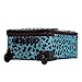 Rockland Fashion Softside Upright Luggage Set,Expandable,Telescopic Handle,Wheel, Blue Leopard, 2-Piece (14/19)