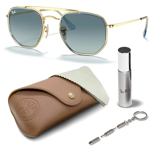 Ray-Ban RB3648M MARSHAL II Square-Round Shaped Sunglasses for Men & Women with Official RAYBAN Eyewear Kit