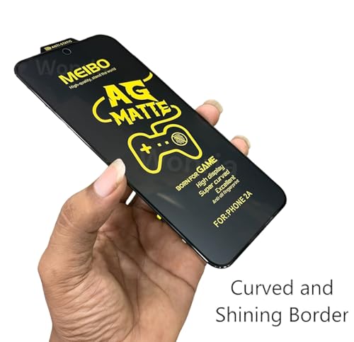 Image of WonRia Matte Screen Guard Protector For Nothing 2A (5G) Smartphone Matte Tempered Glass Edge To Edge [Anti-Fingerprint|Anti-Glare|Shinning Border]-(Made Of Glass)