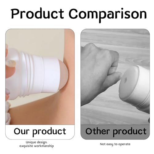 5 Stück Deoroller Zum Befüllen,Roll On Flasche Leer,Kunststoff Roller Flaschen Nachfüllbare,Sonnencreme Applikator Nachfüllbar,Deo Sonnencreme Roller für ätherische öle,Hautpflegeprodukte,Parfüm(50ml)