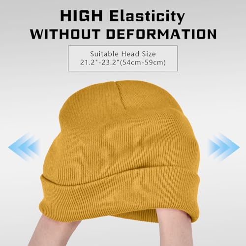 Image of ZOORON Beanie for Men Women Warm Winter Hat Unisex Soft Knit Cuffed Beanie | Skull Cap, Secure fit, Suits Daily Wear, Windproof, Essential Gear for Winter Jogging & Outdoor Sports