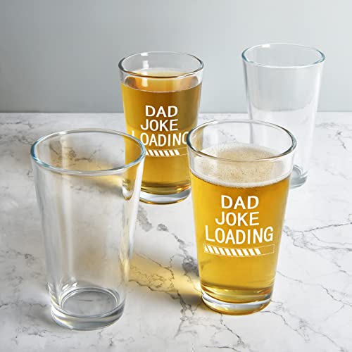 Dad Gift - 15Oz Dad Beer Glass, Dad Joke Loading Beer Pint Glass For Men, Dad, Father, Grandpa, Gift Idea For Father's Day, Christmas, Birthday, Thanksgiving #TOP2