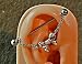 Bow Industrial Barbell Dangling 14ga Body Jewelry Ear Jewelry Double Piercing Scaffold Bar