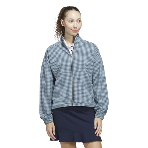 adidas Women's Ultimate365 Gingham Jacket, Preloved Violet/Black, X-Large