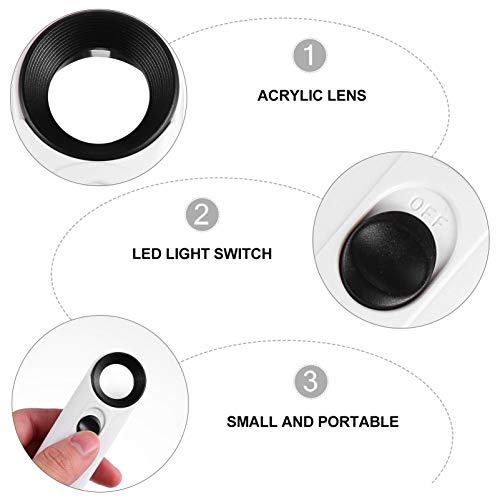 STOBOK Lupa Com Lupa Iluminada Lupa Amplificadora Lupa para Leitura de Atividades de Inspeção de Joi