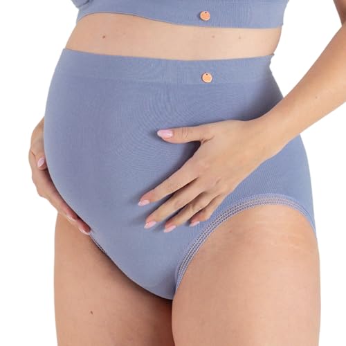 Maxi culotte grossesse Cache Coeur rose sans couture anti-marques - 3