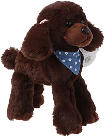 Bettal Dog Plush Doll Animal Stuffed Poodle Toy Gift for Kids Girls (Dark Brown)