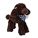 hsafantastic Peluche Jouets Chiens Caniche Haute Simulation Enfants Cadeaux Poupée en Peluche Belle Écharpe Jouet Marron