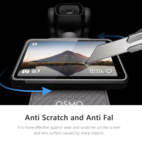 Image of Military-Grade Gorilla Tempered Glass Screen Camera Lens Protector for DJI Osmo Pocket 3 / Pocket 4 (Transparent) Complete Set