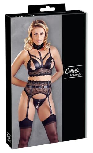 Set de bondage Cottelli noir L finitions luxe et confort