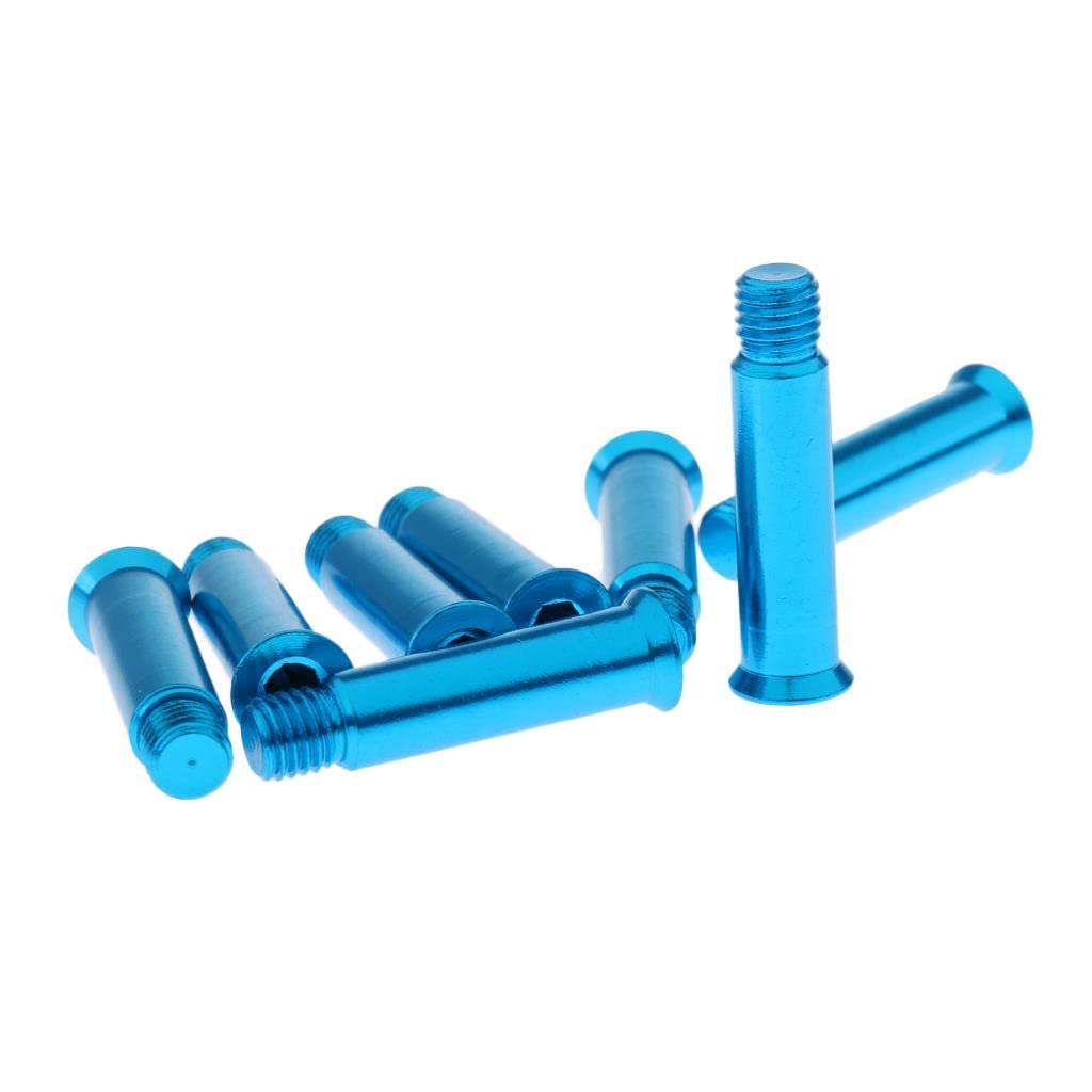 predolo Lot de 8 Roues de Roller en Ligne, Vis D'axe, Boulons, Pointes de Roulement, 34 Mm