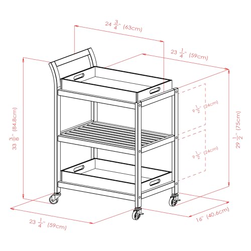 Winsome Albert Kitchen, 24.8x15.98x33.27, Walnut