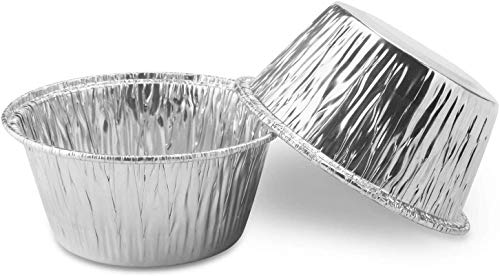 Qicfrk 150 Pack Aluminum Foil Ramekins, 4 Oz Disposable Aluminum Souffle Cups Foil Baking Cups Baking Cups Foil Cups Pans For Tart thumb #4