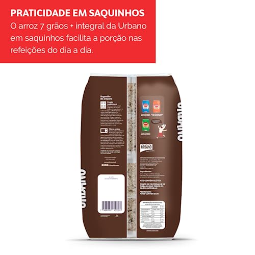 Urbano, Arroz 7 grãos + Integral, 8 Saquinhos - 125g cada